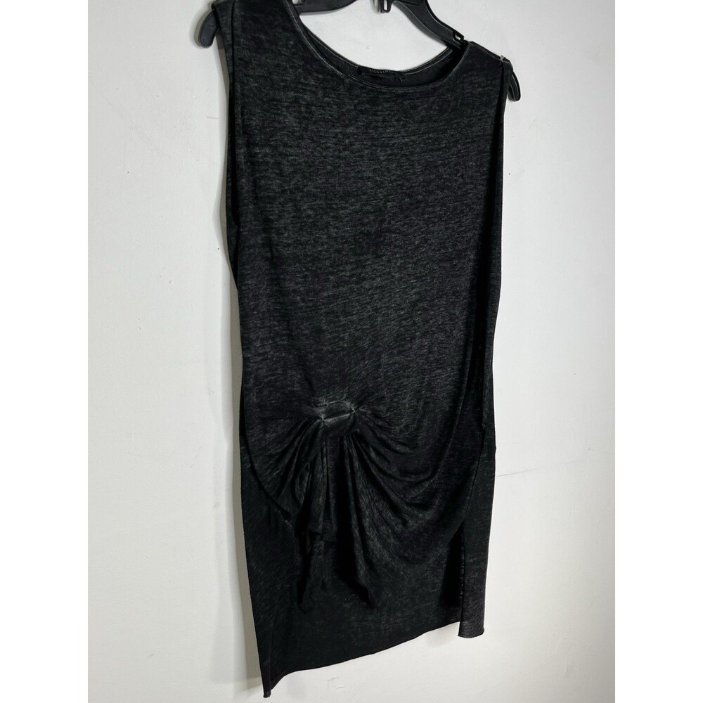 All Saints Top Pleated Front Soft Black Wash Fade Sz S
